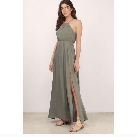 Tobi Dresses & Skirts - TOBI Olive Green Maxi Dress